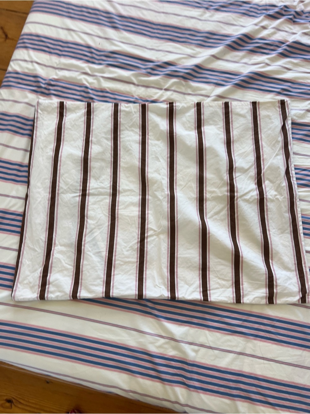 TEKLA Percale Cotton Pillow Case Anholt Stripes 40 x 70 cm